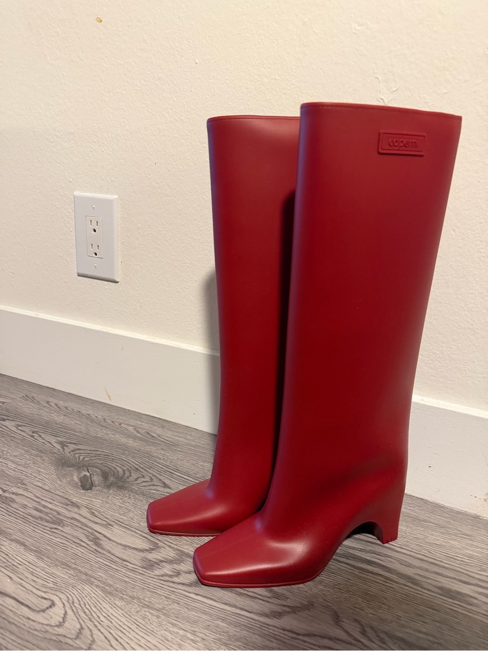 Coperni Rubber Bridge Boot red